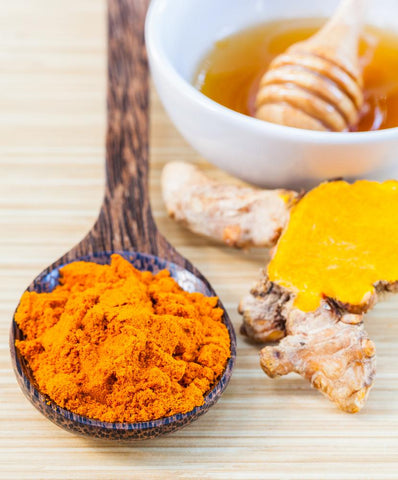 ingredients for a turmeric face mask