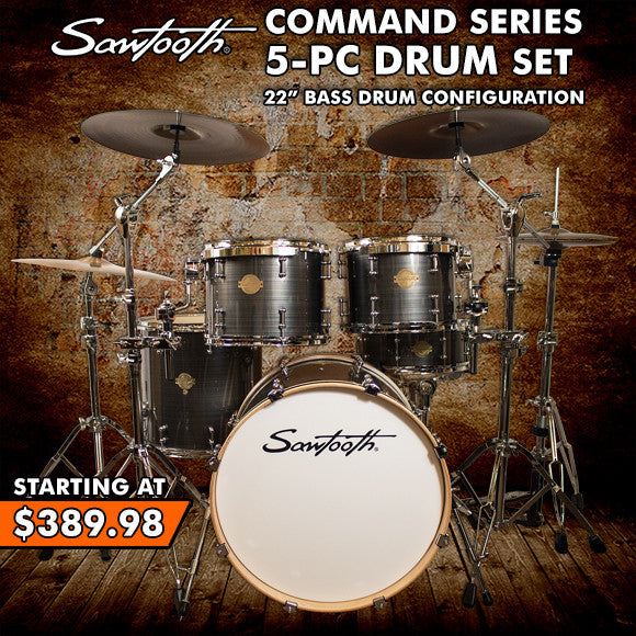 Sawtooth Command Series 5 Piece Drum Set