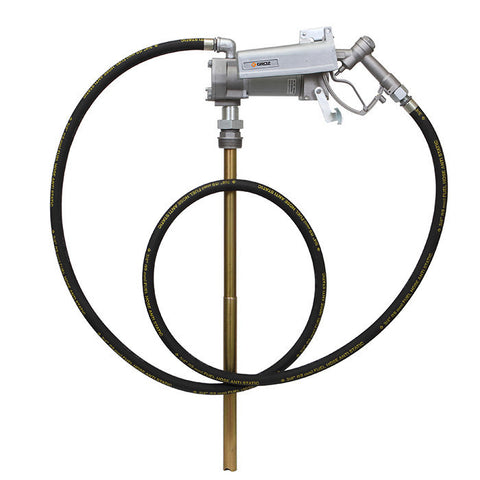 electric fuel pump explosion proof 15 gpm 57 lpm includes 12 x 3 4 hose manual fuel control nozzle 15 power cable