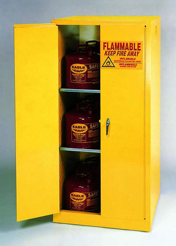Chemical-storage-cabinet-45-gallon-2-door-manual-close-2-shelf