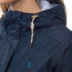 Fayda Womens Waterproof Parka in Night Sky Navy, Detail Shots| Lighthouse