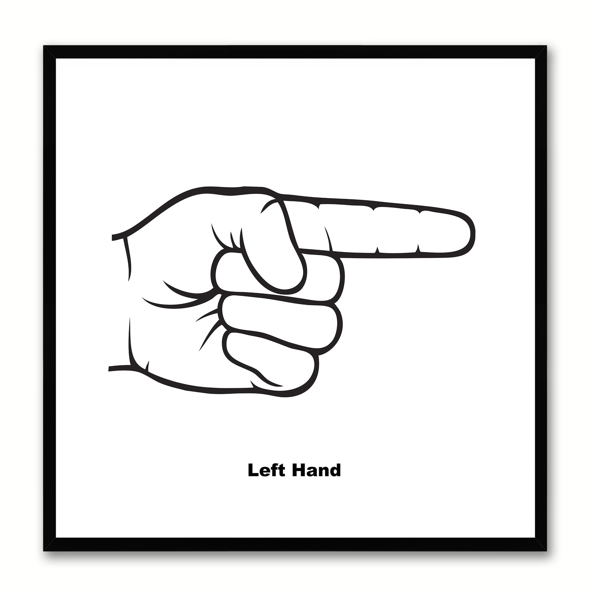 Left Hand Social Media Icon Canvas Print Picture Frame Wall Art Home Decor