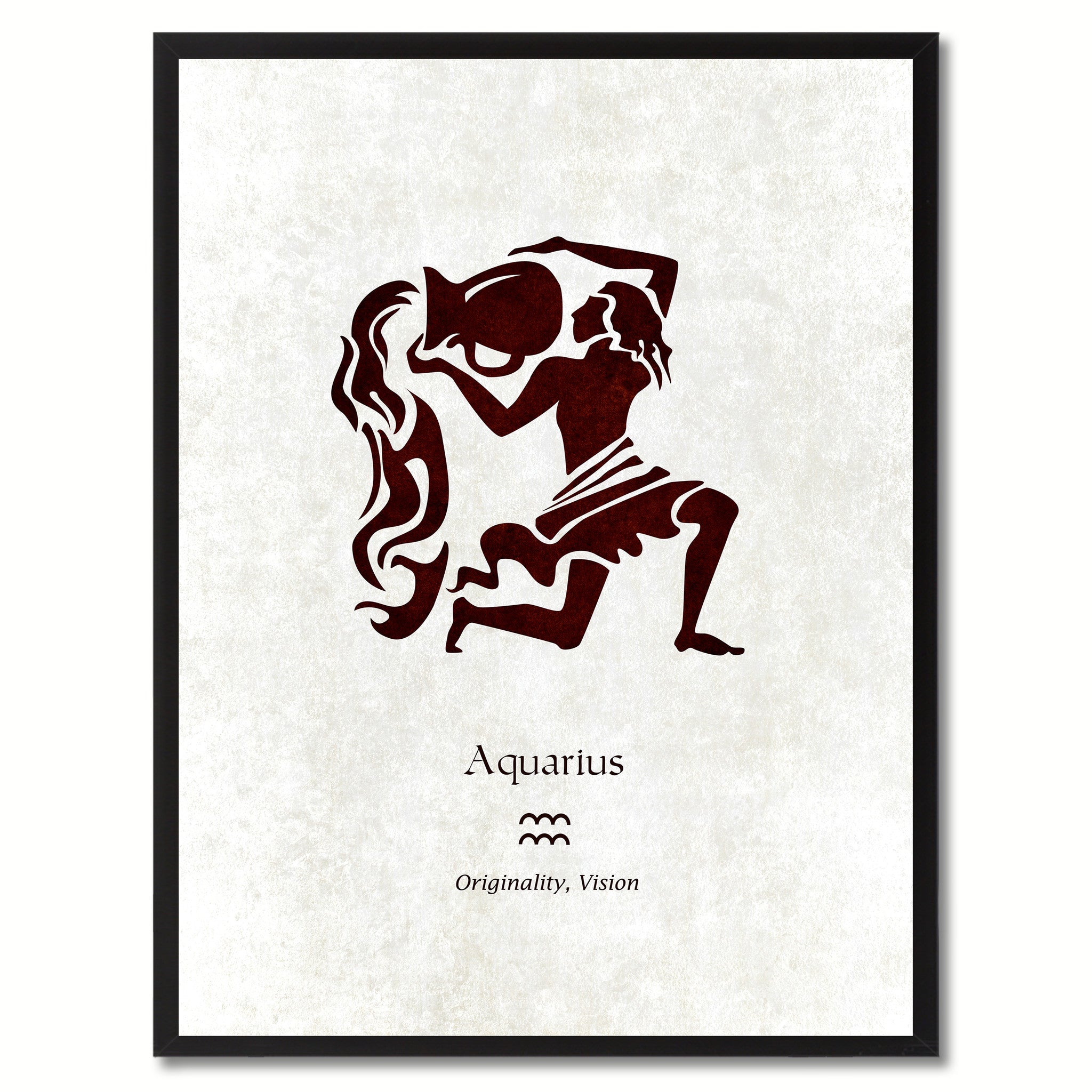 Zodiac Aquarius Horoscope Astrology Canvas Print, Picture Frame Home Decor Wall Art Gift