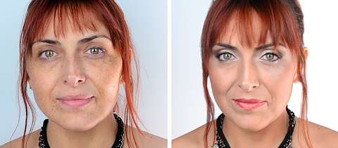 Foto antes y depués Maquillaje Time Control