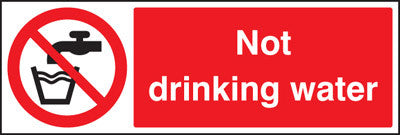 Not drinking water sign