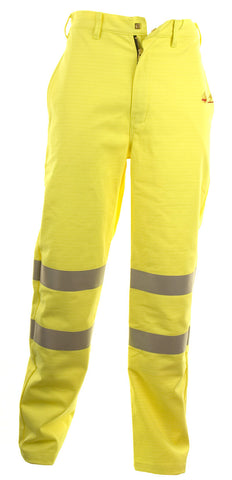 Click Tesla Flame Retardant Hi Vis Satun Yellow Trousers
