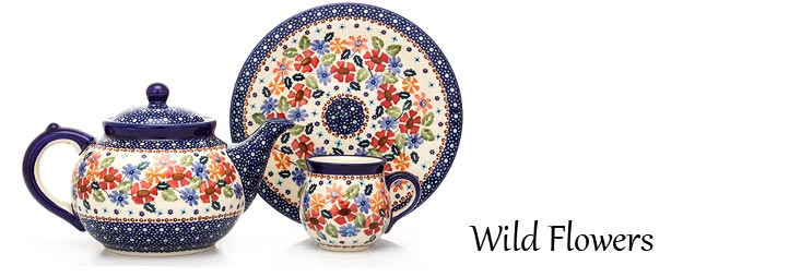 Wild Flowers Pattern - Traditional Polish Pottery