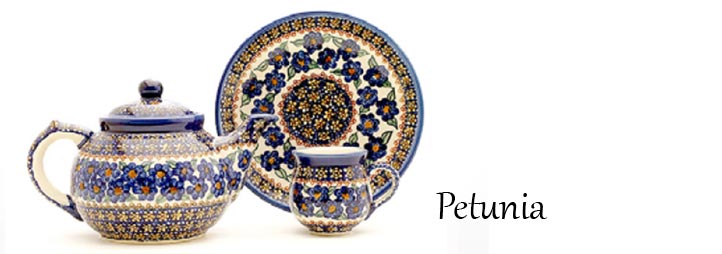 Polish Pottery Petunia Pattern