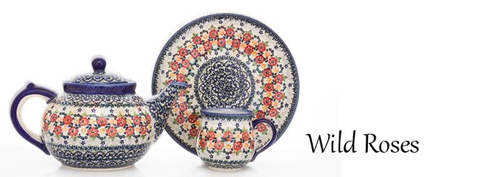 Polish Pottery Wild Roses Pattern