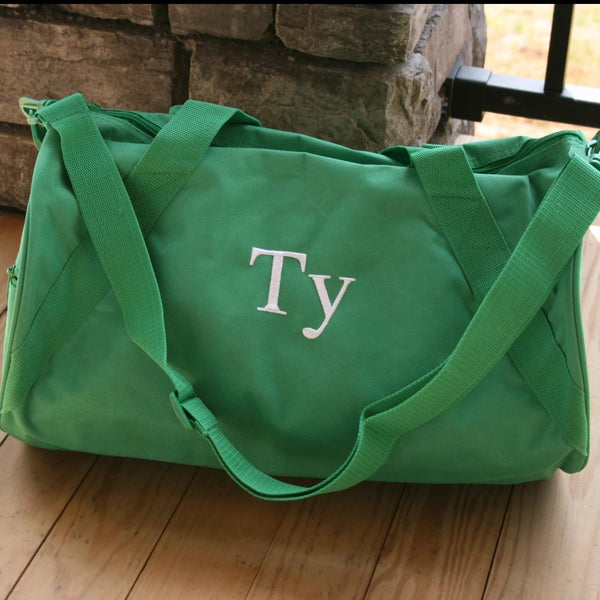 monogrammed gym bag