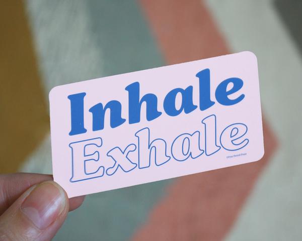 Free Period Press Inhale Exhale Sticker