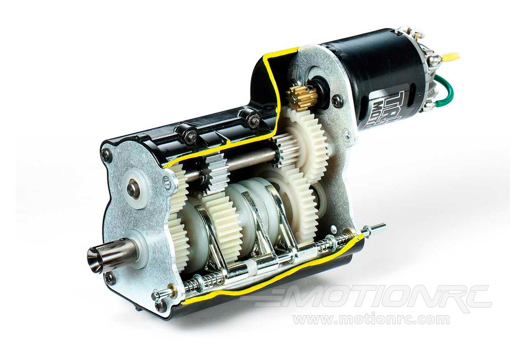 540-Sized Motor and 3-Speed Transmission