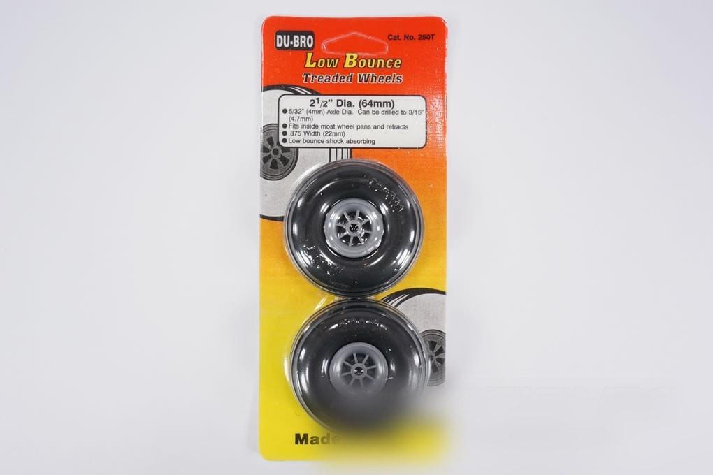 PACKAGE OF 2 Details about   DU-BRO 2" LOW BOUNCE TREADED WHEELS CAT. # 200T