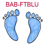 BAB-FTBLU Blue baby feet