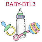 BABY-BTL3 Rainbow baby bottle pacifier and rattle