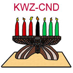 KWZ-CND A Kwanzaa Kinara with seven candles red green and black