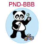 PND-BBB Boy panda with bottle rattle and building blocks