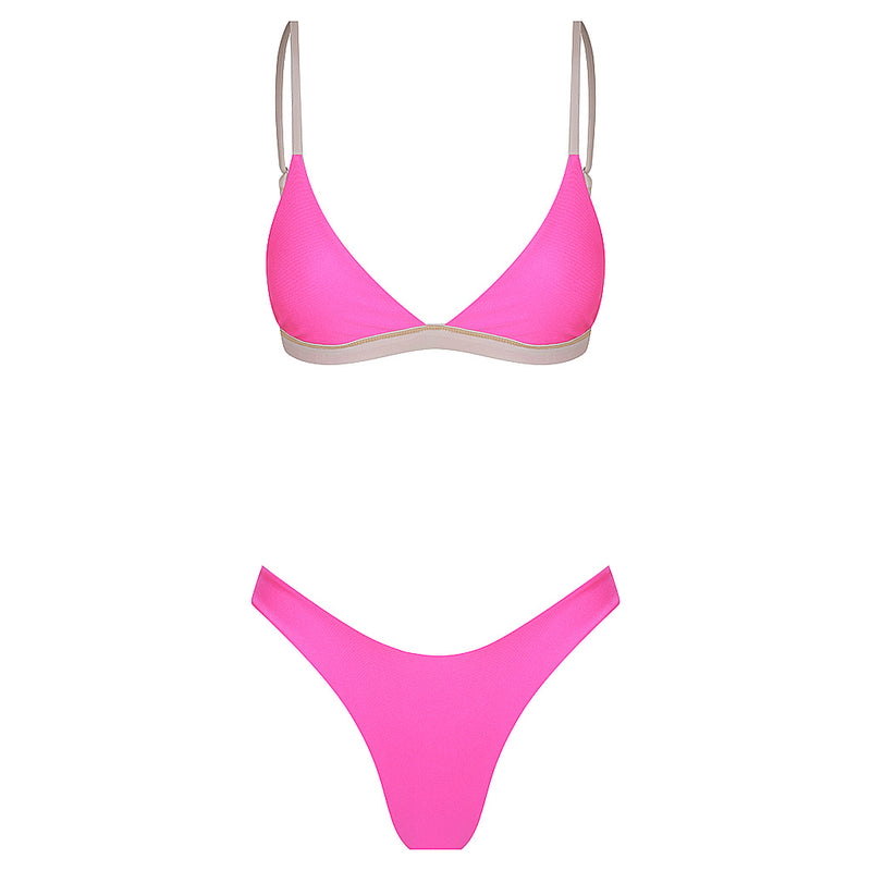 het kan kussen bende Pinky Beach Bikini in Flamingo | Tan Reversible – Bikini Beach Australia