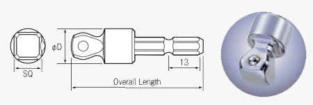 VESSEL Tilt Socket Adapter No.A20WSQ