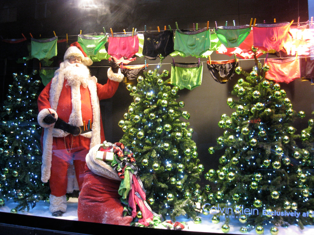 Santa hanging the laundry