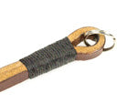 gordy's lug-mount camera strap. Split ring. Light brown leather black wrap. 