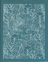 Doodle Forest Pattern Designer Ceramic Silk Screen Stencil