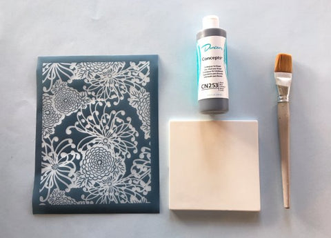 DIY Screen Printing Ceramic Bisque Tile