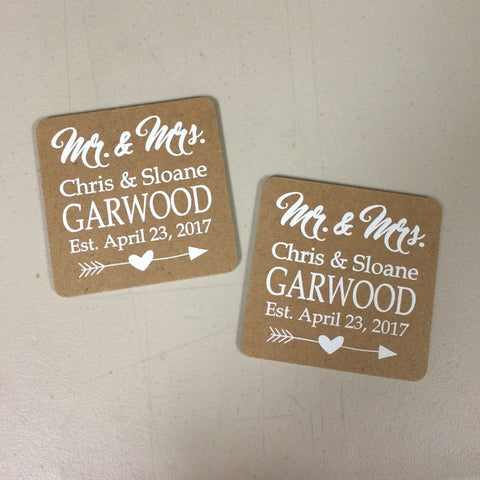 DIY Screen Printed Wedding Coasters