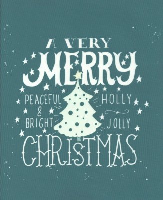 Ready To Use Very Merry Christmas Design Silk Screen Print Stencil