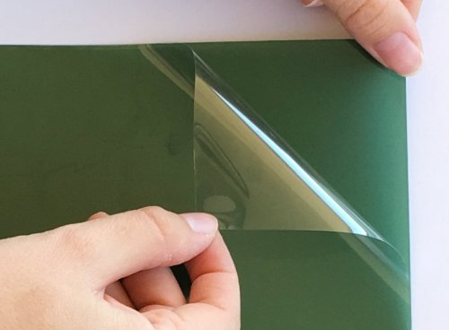 DIY Screen Printing - Peel Clear Backing from Stencil
