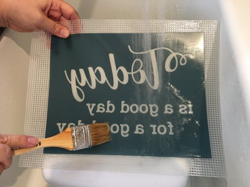 DIY Screen Print - Rinse the Stencil