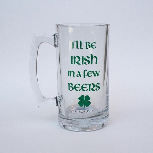 DIY At Home Screen Printed Glass Beer Mug