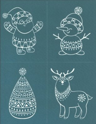 Ready To Use Christmas Collection Design Silkscreen Stencil