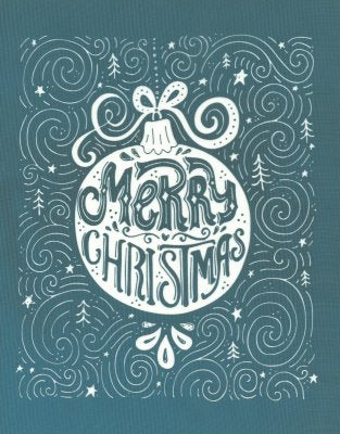 DIY Silk Screen Merry Christmas Ornament Design Stencil