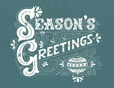 DIY Christmas Design Silkscreen Stencil Season's Greetings