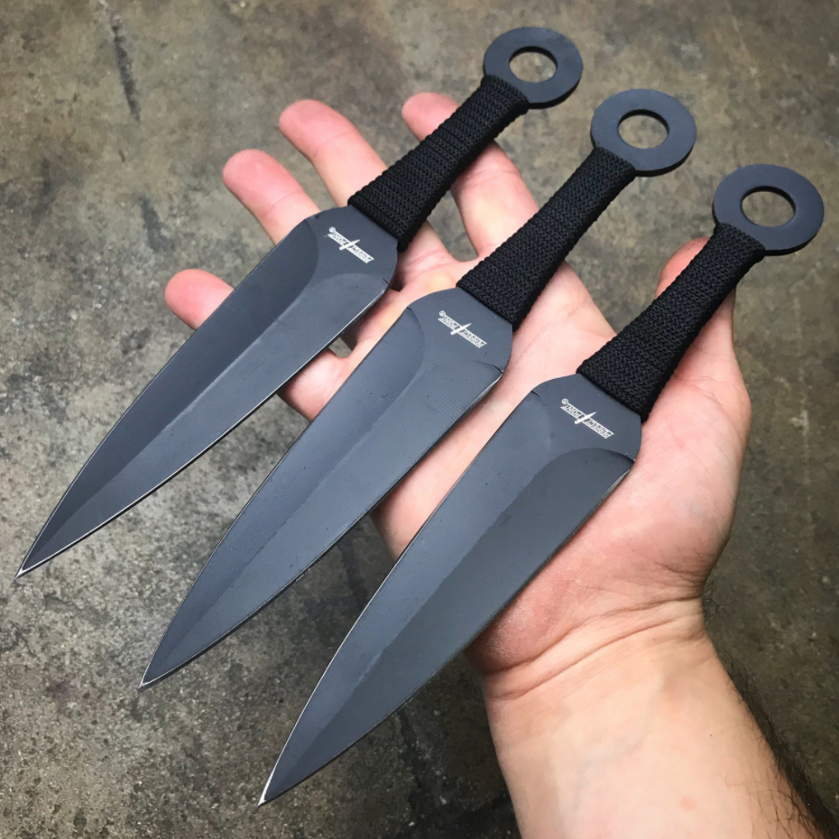 Green Gasher Throwing Knives - Double Edge Blade Throwers - Throwing Knife  Set - KarateMart.com