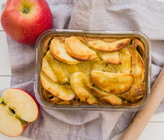 Caramelized Apple Tart with Maple Cinnamon Custard Sauce