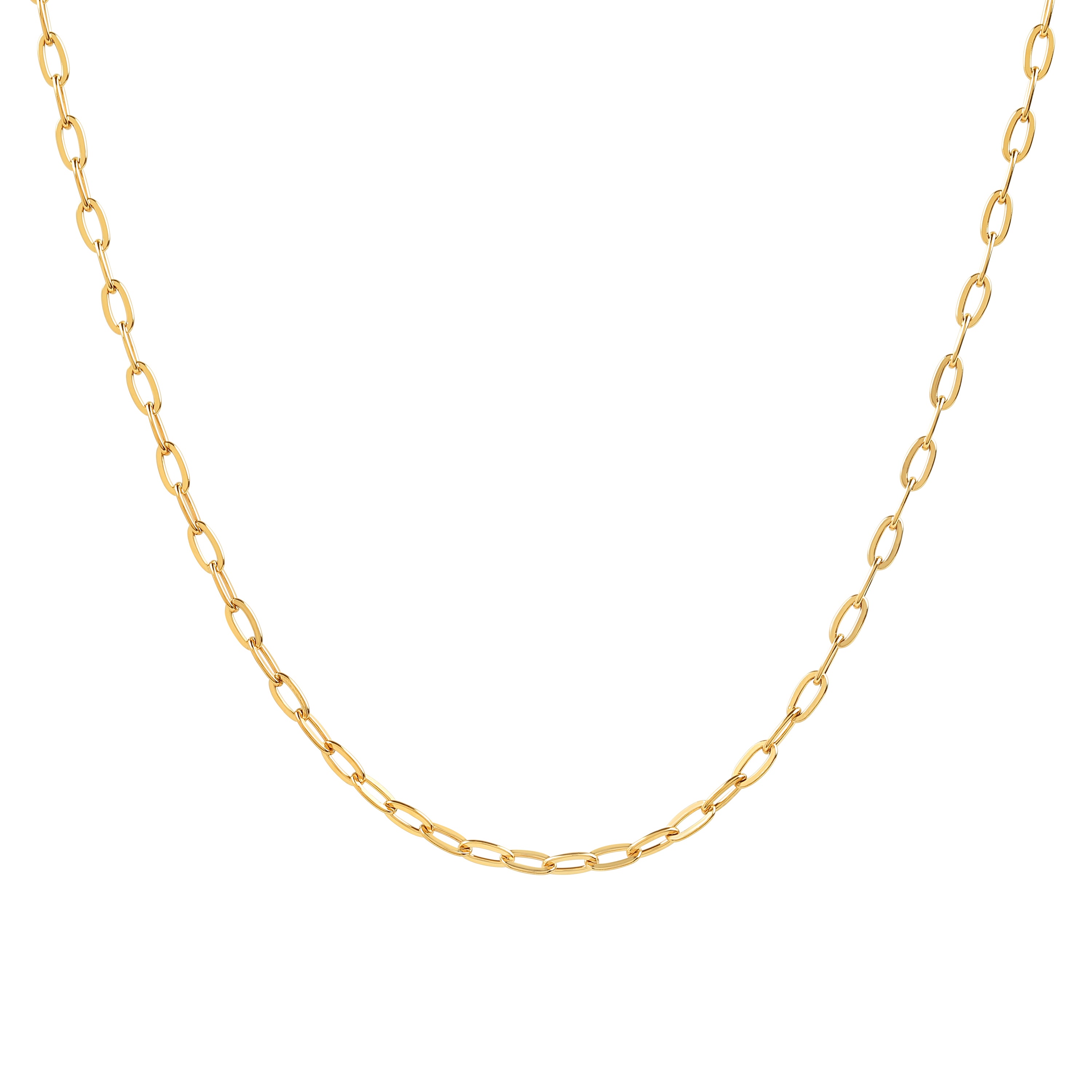 long link gold necklace