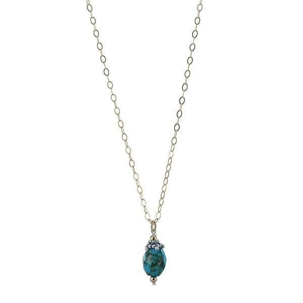 Black Turquoise gemstone pendant necklace