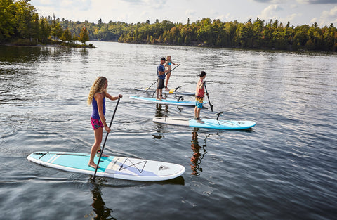 Stand Up Paddle Boarders On the Water