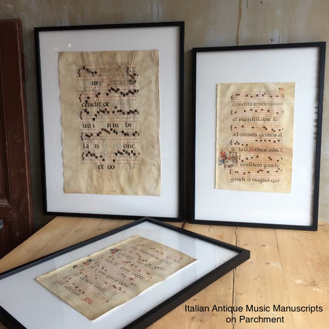 Italian Antique Illuminated Manuscripts on Parchment