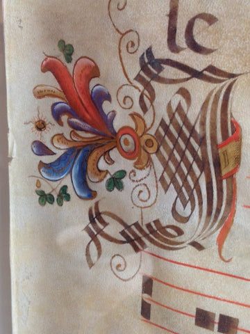 Italian Antique Illuminated Manuscripts on Parchment