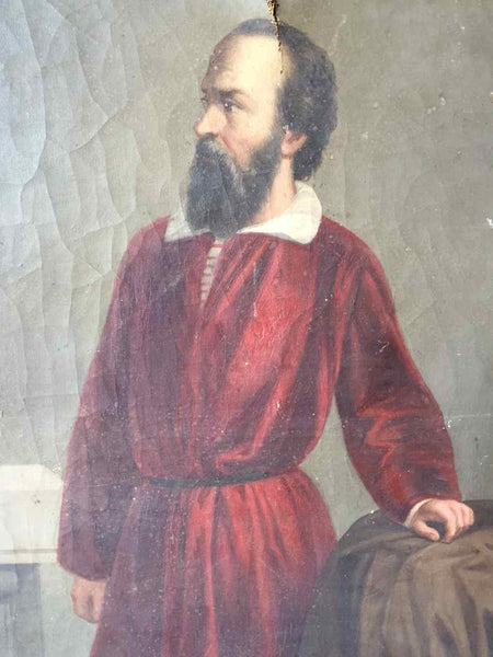 Galileo oil painting