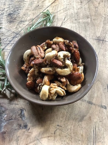 sweet and savory nuts served as a snack for aperitivo