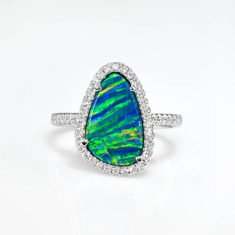 December Showstopper opal ring