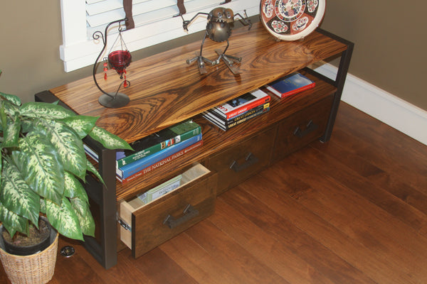 Media Console TerraSteel Custom Furniture Design - Made in Bend, Oregon