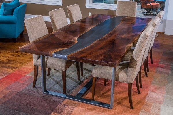 "Living River" Dining table - TerraSteel Furniture Design, LLC - Bend, OR