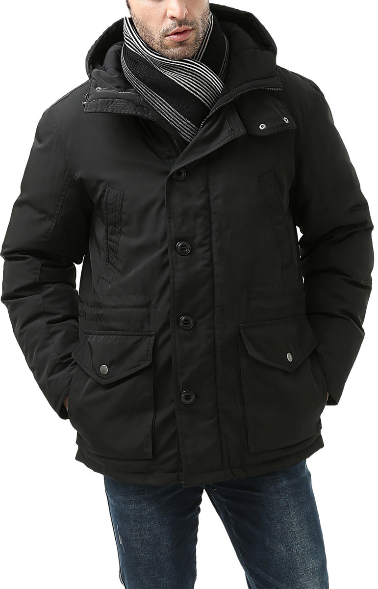 bgsd men's tommy hooded waterproof down parka coat