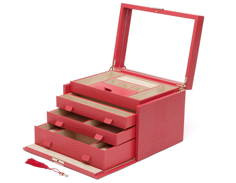 Palermo Large Jewelry Box in Red