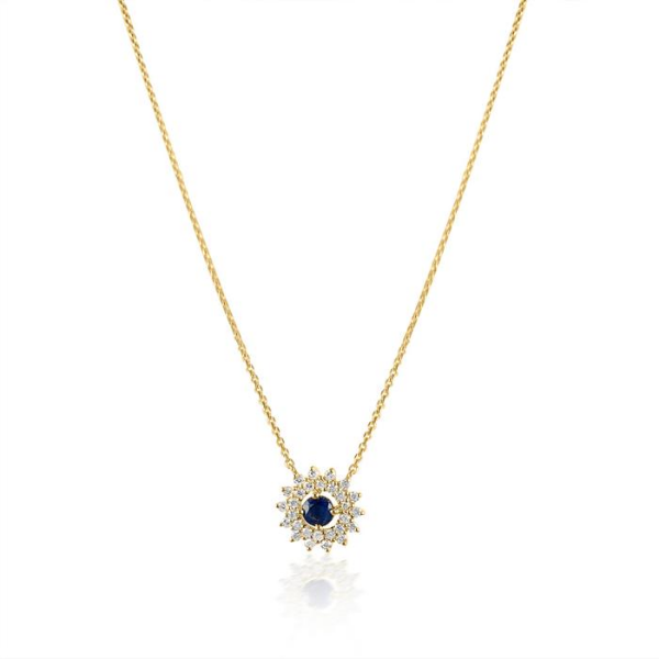 Sapphire Sunshine 14K Yellow Gold & Diamond Necklace